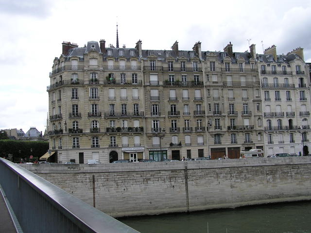 View of cool buildings (or building?) from our side of the river (where we were staying)