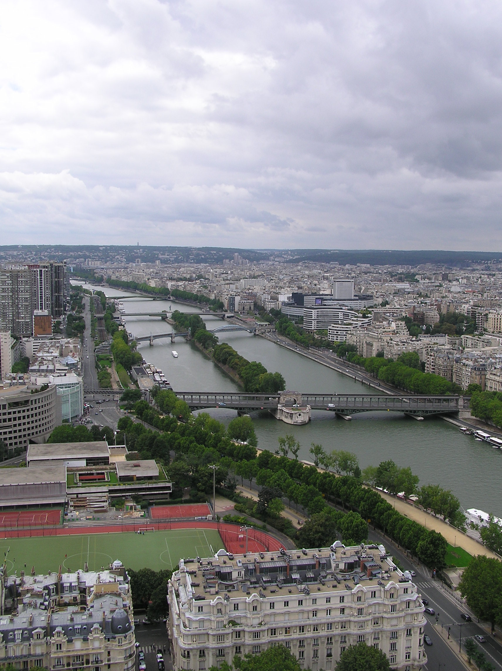 View of Seine from Eiffel Tower