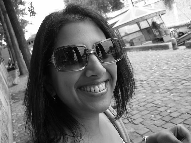 My ridiculous sunglasses (but they didn't fall off my head!)