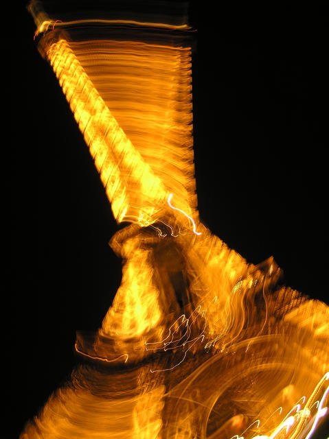 Psychedelic Eiffel Tower shot