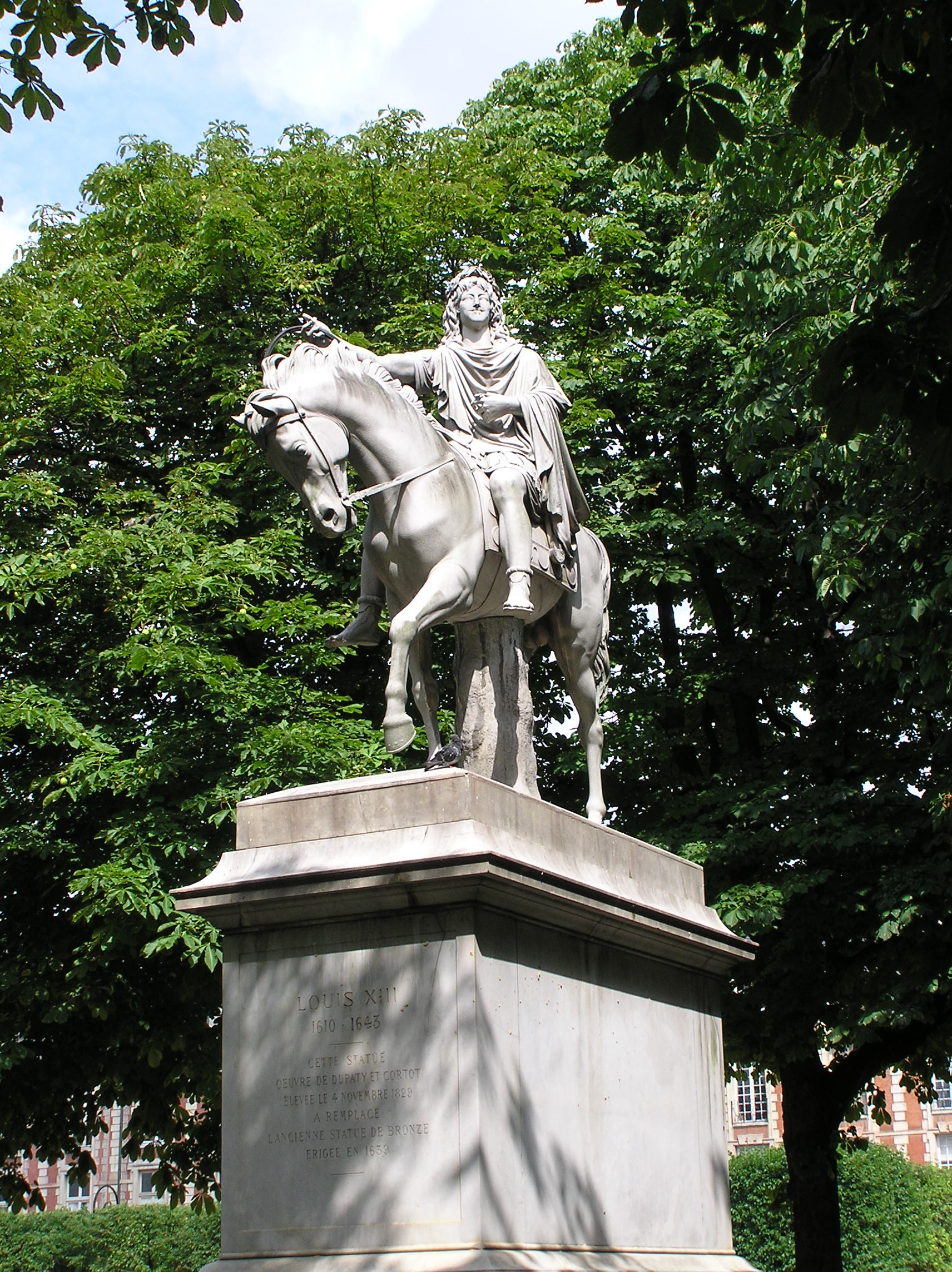 Statue of King Louis XIII at Place Des Vosges