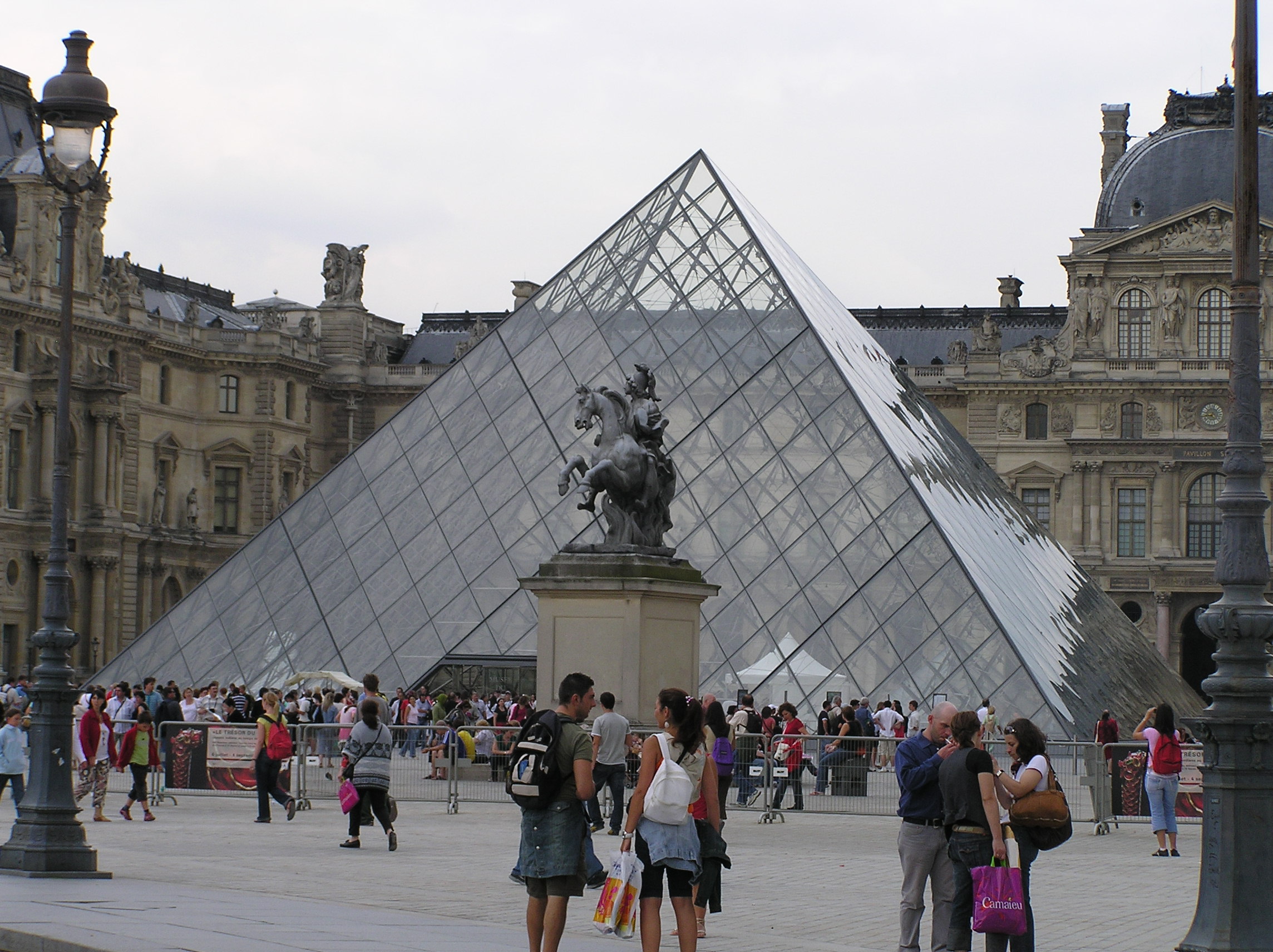 Outside The Louvre - the pyramid