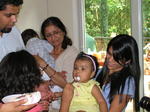 Maya didi feeds Kayla
