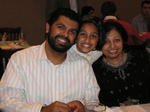 Manish Maya and mom enjoying lunch at Antonella's