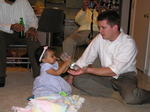 Kayla's new favorite toy - a water bottle (Thanks Ward Masa!)