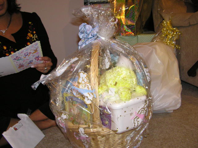 Basket full of baby goodies