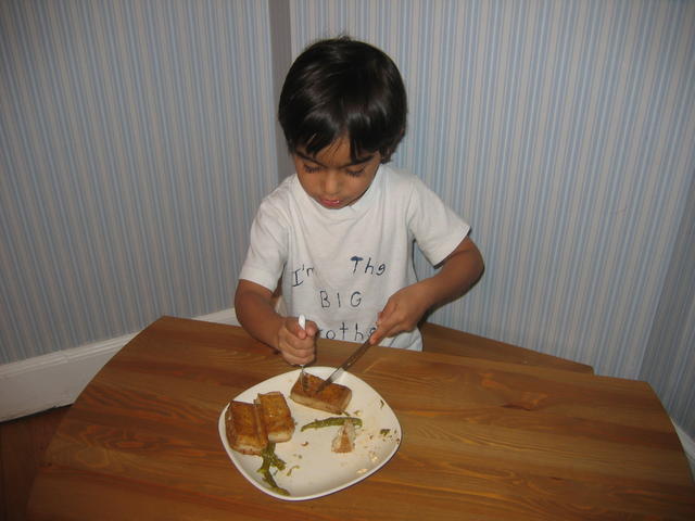 Cutting up steaks