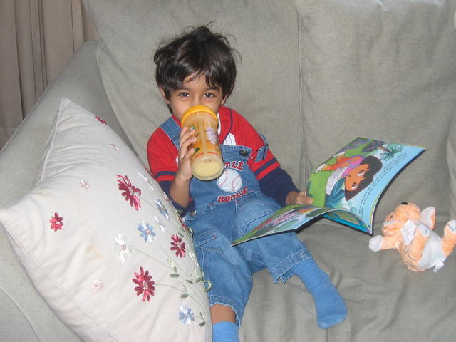 Chillin with a drink and book