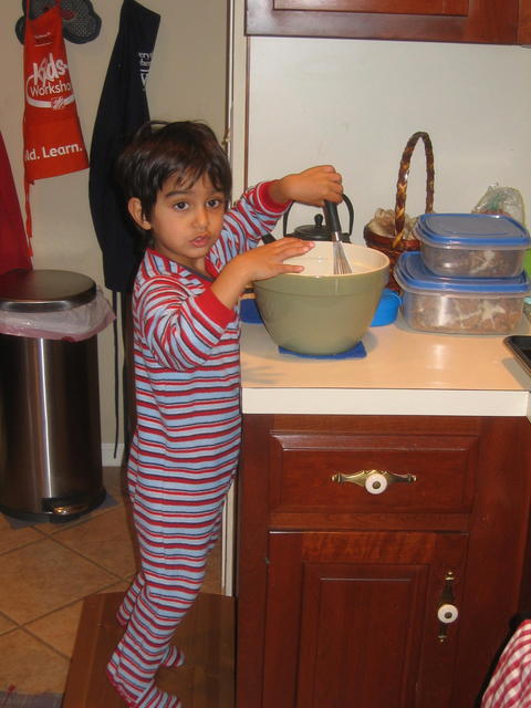 Making breakfast