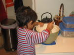 Checking the batter