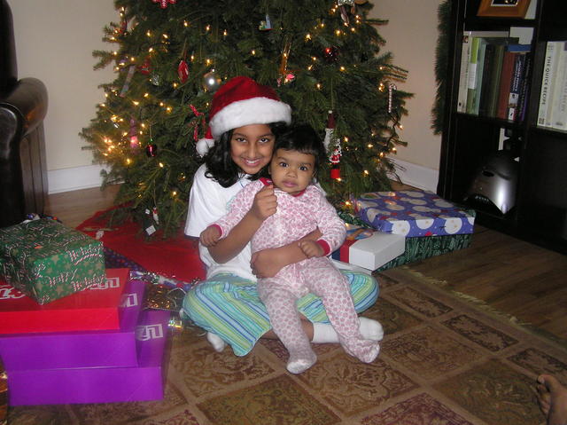 Sisters on Xmas Morning