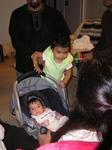 Kayla being curious - what's behind the car seat?