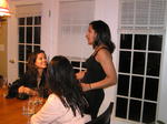 Meera deep in a conversation