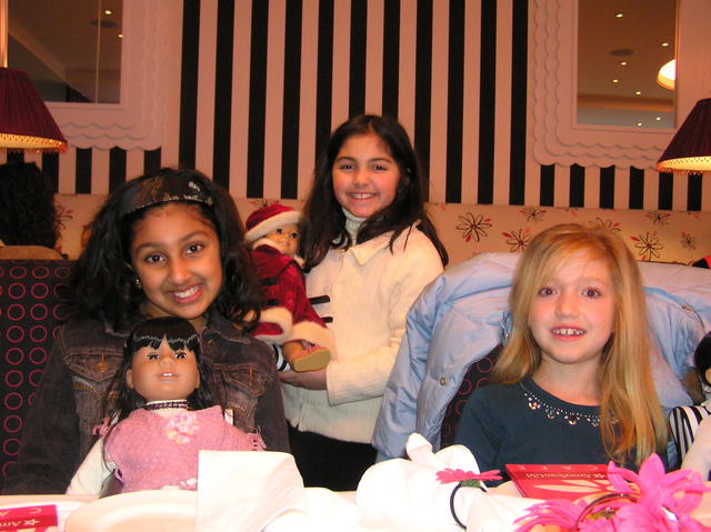 Maya, Diana, and Sam at the Cafe Brunch