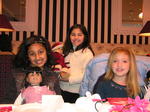 Maya, Diana, and Sam at the Cafe Brunch