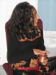 Maya enjoying her part in the puja