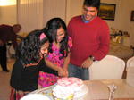 Cutting the cake - courtesy of Robin!