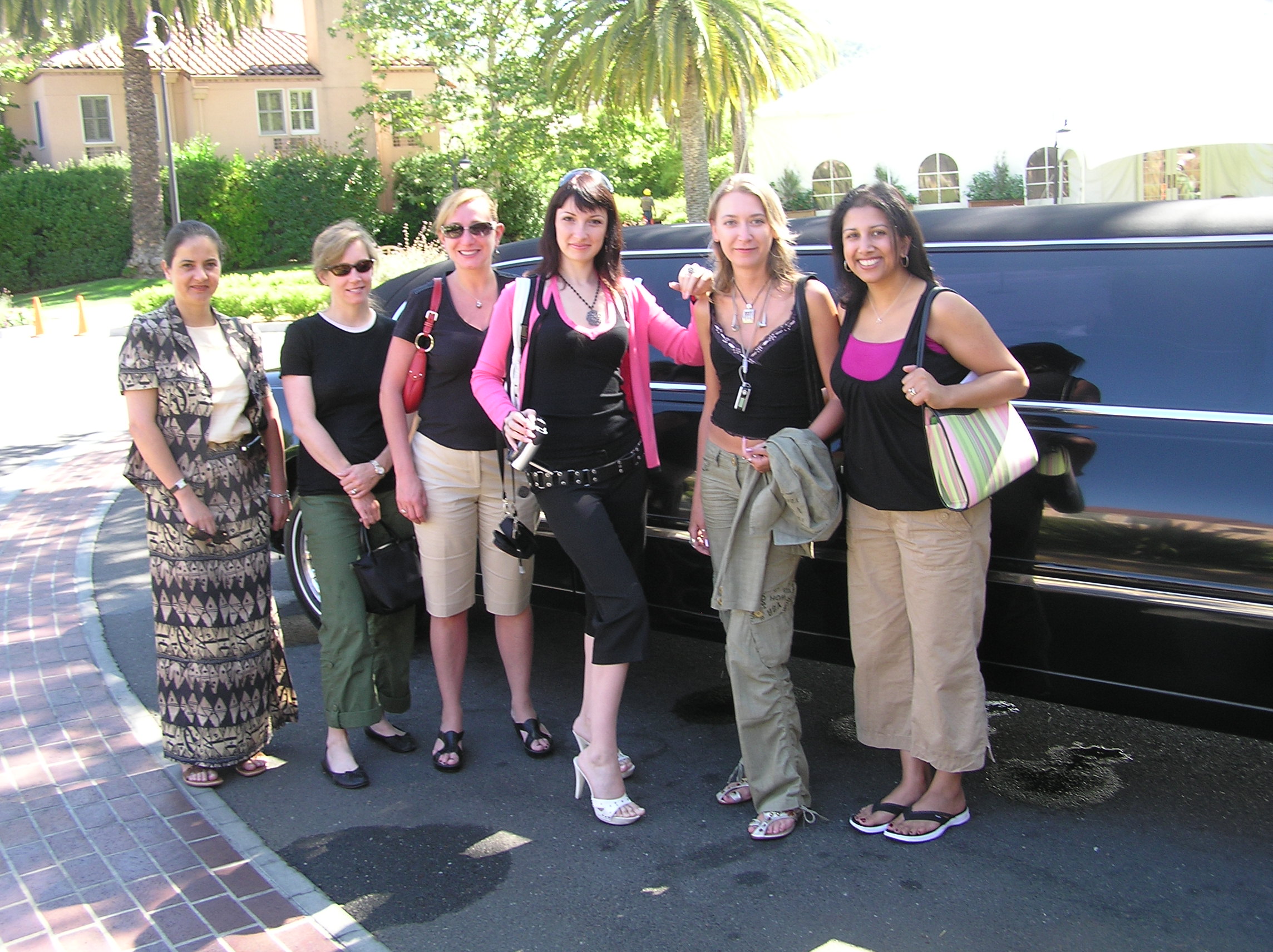 While they worked, we played! The gals in front of our limo :)