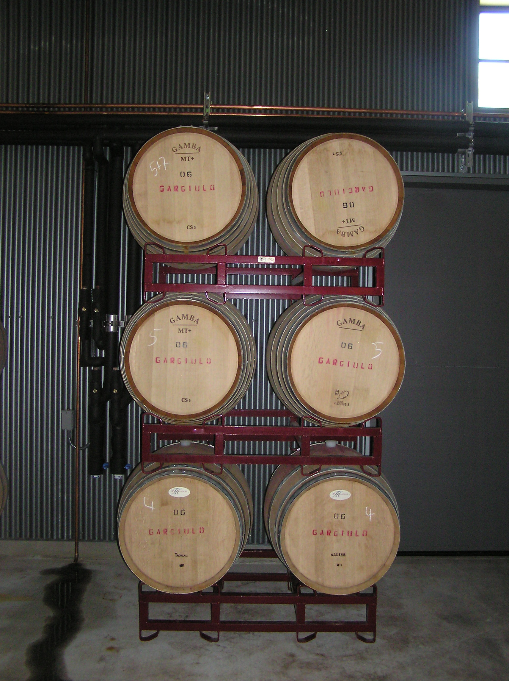 Some barrels - mostly new French oak