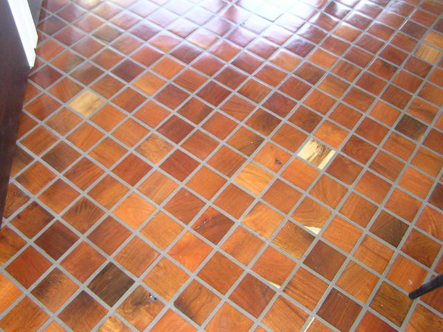The gorgeous floors in their tasting room
