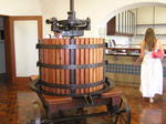 An antique grape press