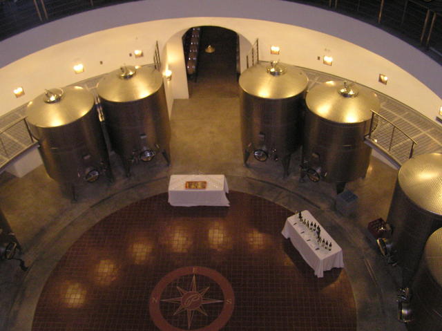 A view of all of the tanks and the different levels in the cave
